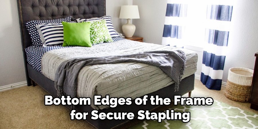 Bottom Edges of the Frame
for Secure Stapling