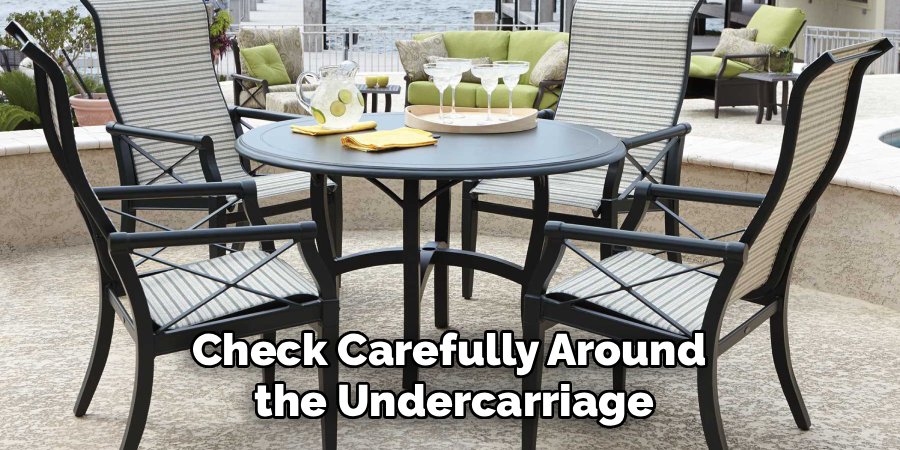 Check Carefully Around
the Undercarriage