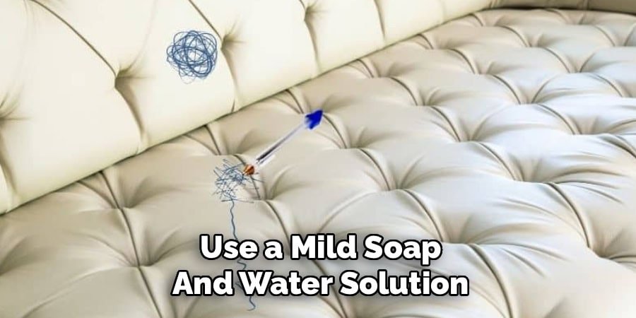 Use a Mild Soap
And Water Solution