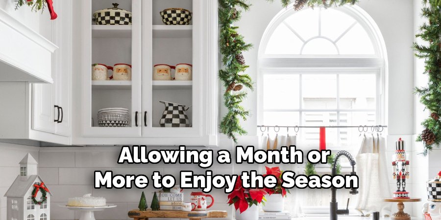 Allowing a Month or
More to Enjoy the Season