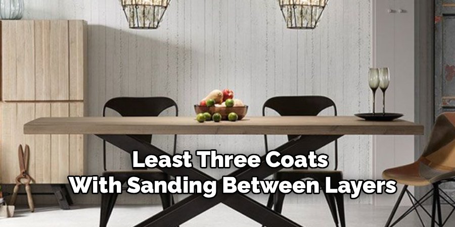 Least Three Coats
With Sanding Between Layers