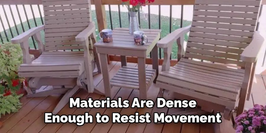 Materials Are Dense Enough to Resist Movement