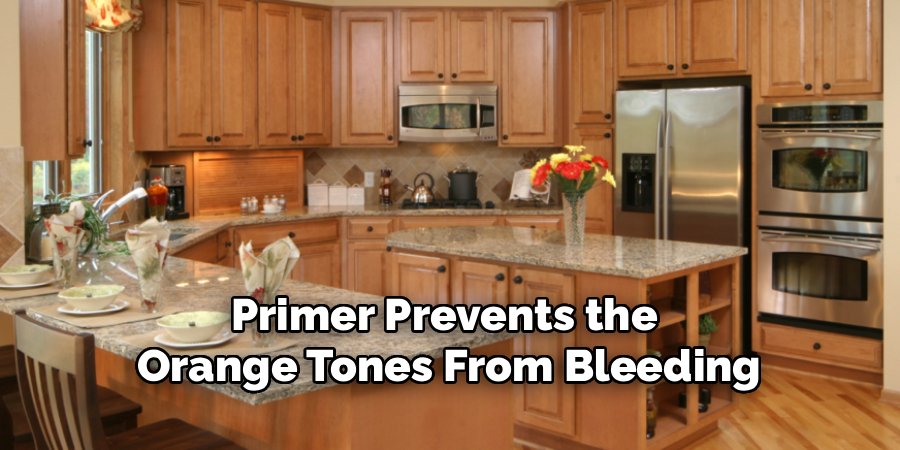 Primer Prevents the
Orange Tones From Bleeding