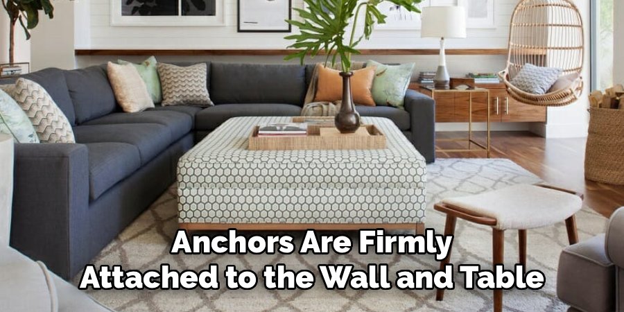 Anchors Are Firmly Attached to the Wall and Table