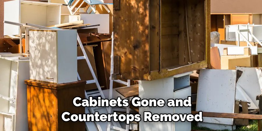 Cabinets Gone and Countertops Removed