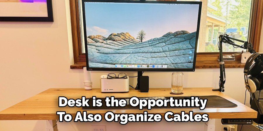 Desk is the Opportunity
To Also Organize Cables