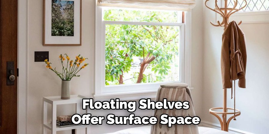 Floating Shelves Offer Surface Space