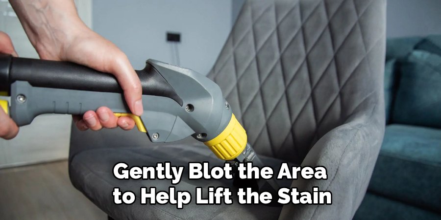 Gently Blot the Area 
to Help Lift the Stain