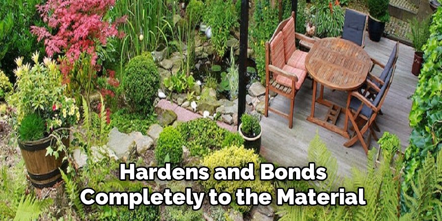 Hardens and Bonds Completely to the Material