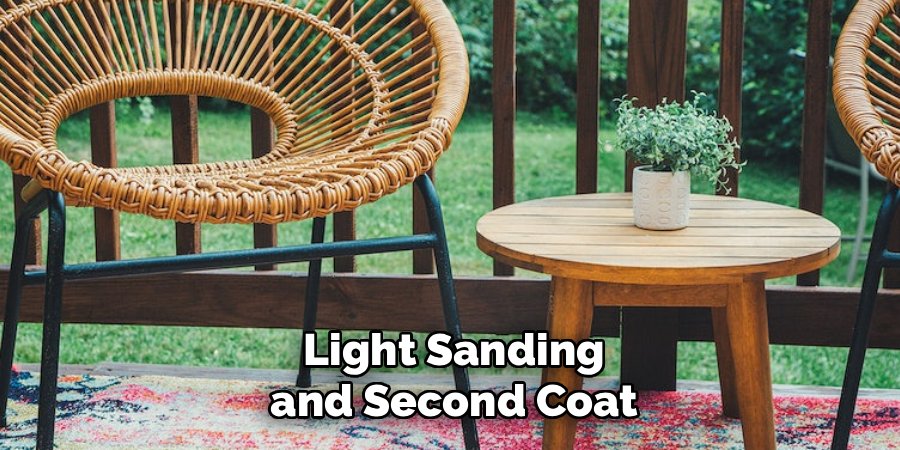 Light Sanding and Second Coat