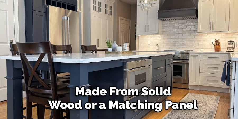 Made From Solid Wood or a Matching Panel