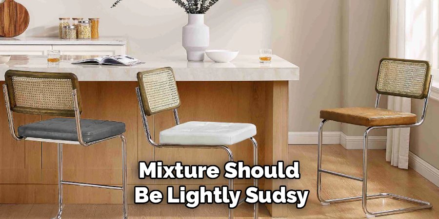 Mixture Should
Be Lightly Sudsy