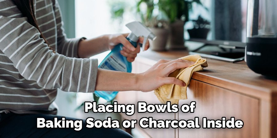 Placing Bowls of Baking Soda or Charcoal Inside
