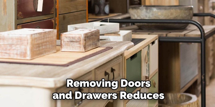 Removing Doors and Drawers Reduces