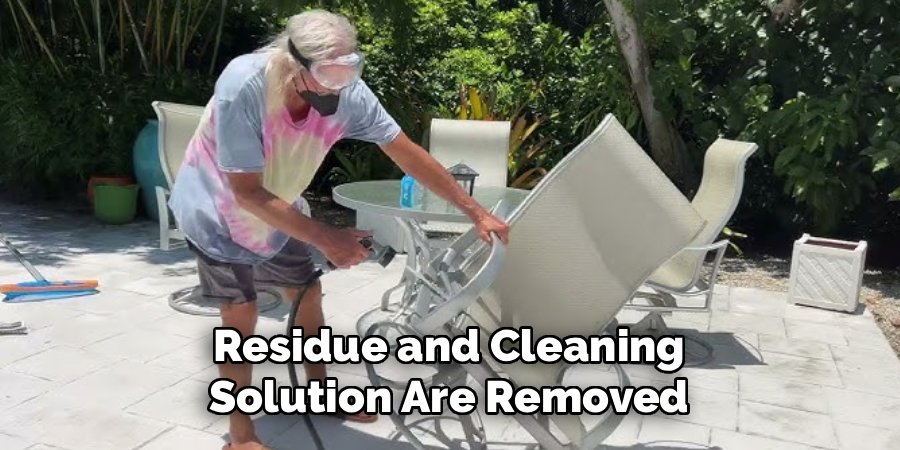 Residue and Cleaning Solution Are Removed