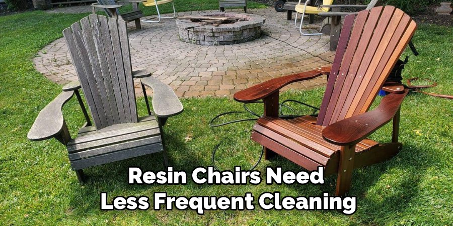 Resin Chairs Need
Less Frequent Cleaning