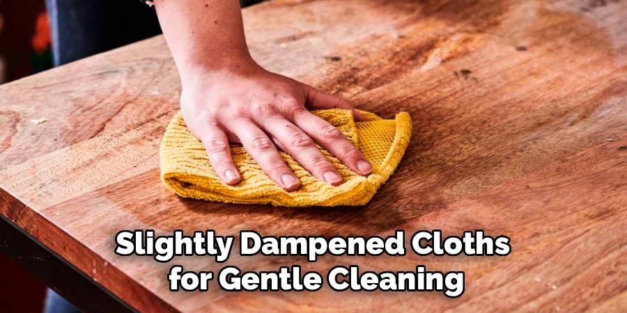 Slightly Dampened Cloths 
for Gentle Cleaning