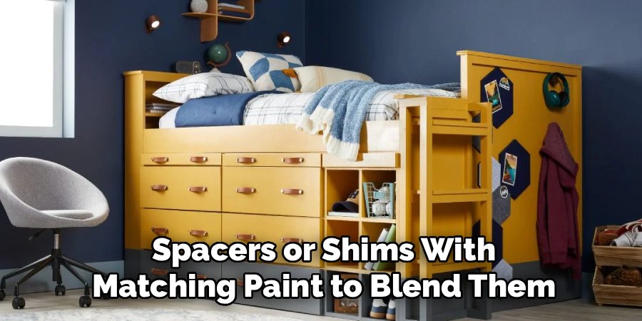 Spacers or Shims With Matching Paint to Blend Them