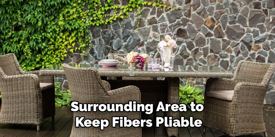 Surrounding Area to
Keep Fibers Pliable