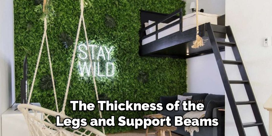 The Thickness of the Legs and Support Beams