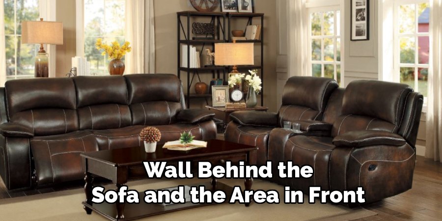 Wall Behind the Sofa and the Area in Front