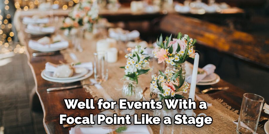 Well for Events With a Focal Point Like a Stage
