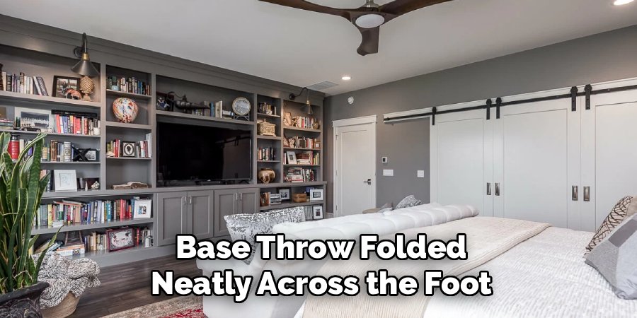 Base Throw Folded Neatly Across the Foot